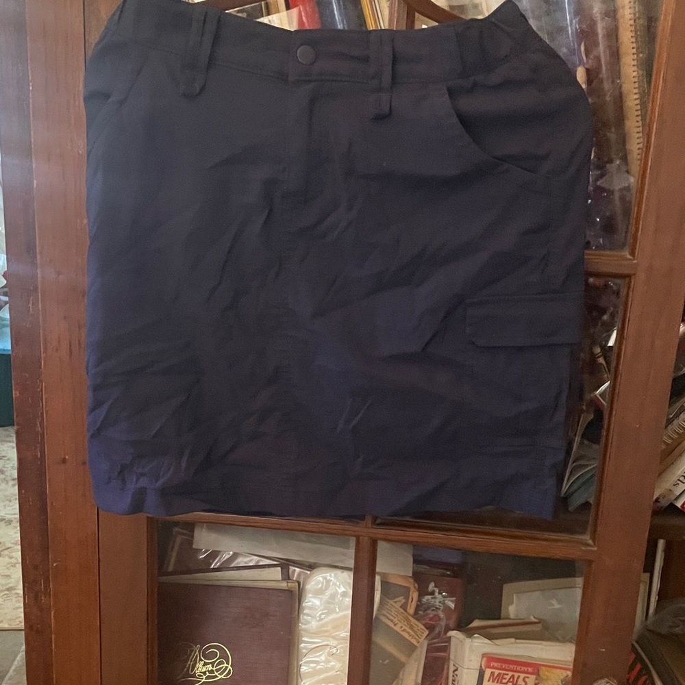 Duluth Trading Co Dark Blue Mini Skirt
